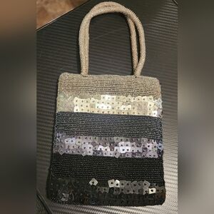 Elegant Sequin & Glass Bead Women's Bag